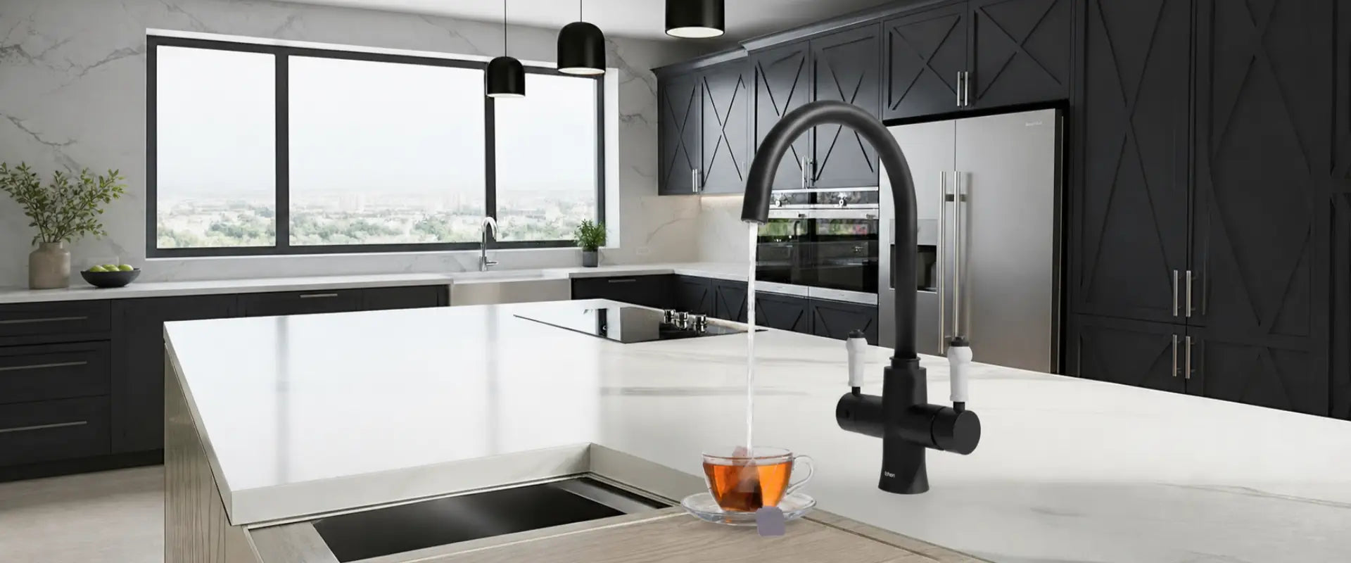 3-in-1 boiling water tap