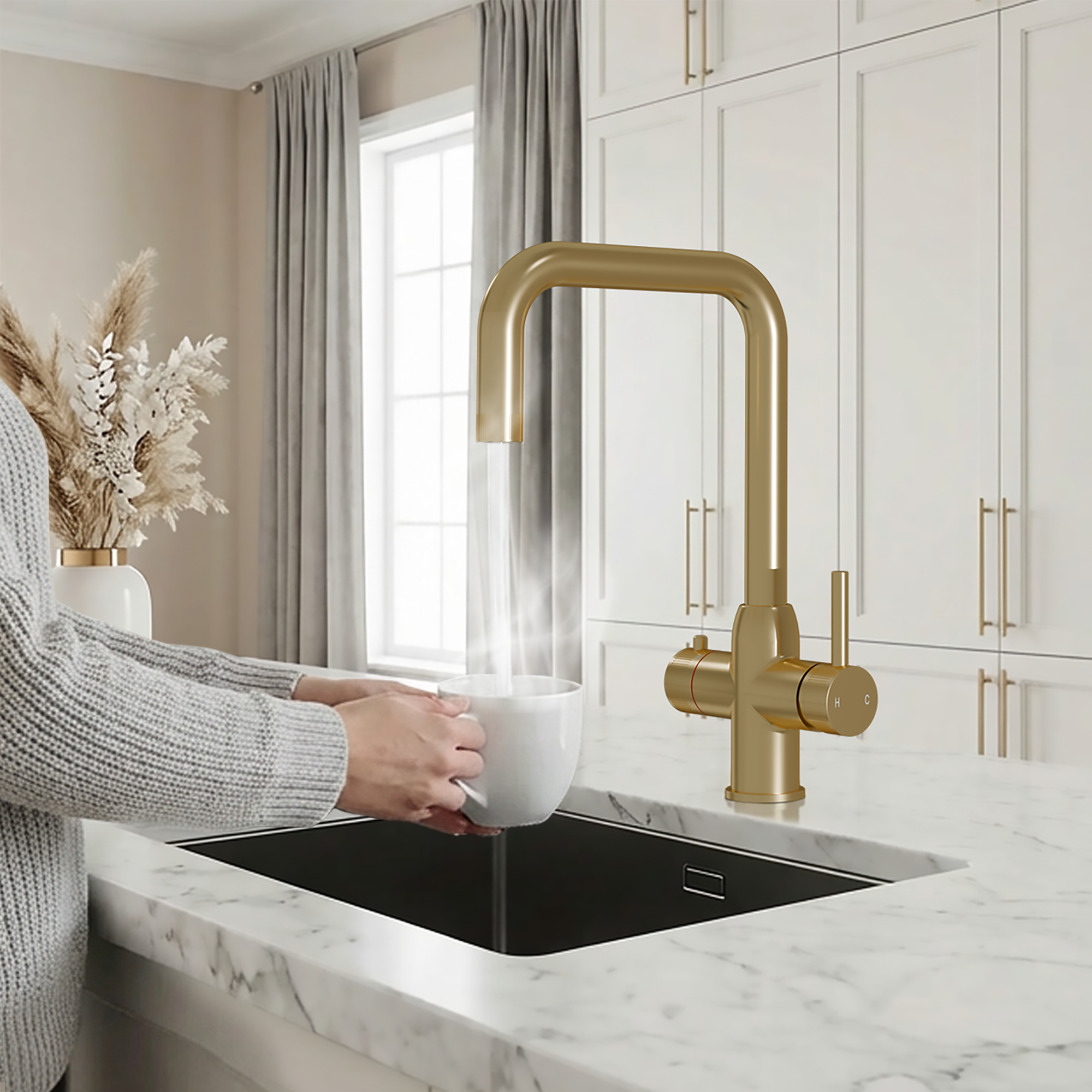 4-in-1 Fohen Enos+ - Brushed Brass