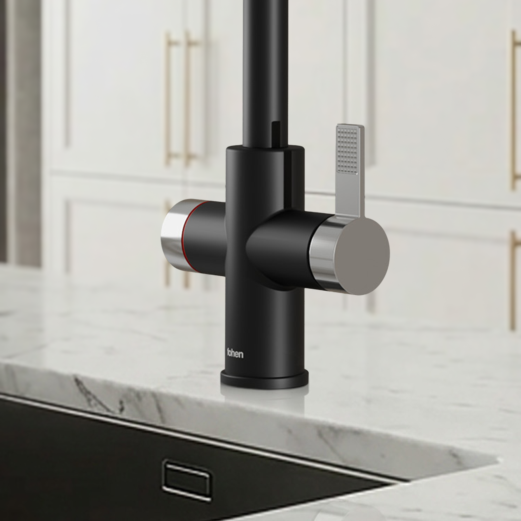 4-in-1 Fohen Fedina Touch - Matt Black & Chrome Accents
