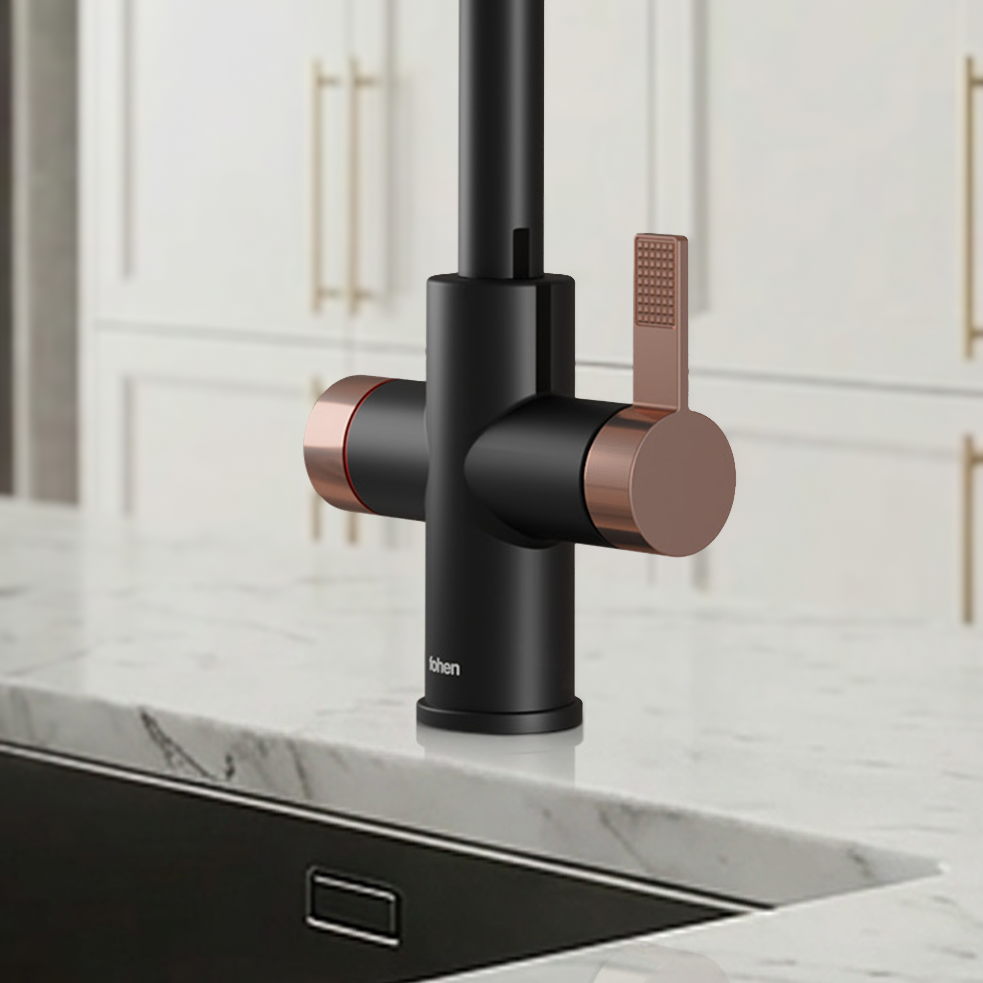 4-in-1 Fohen Fedina Touch - Matt Black & Rose Gold Accents