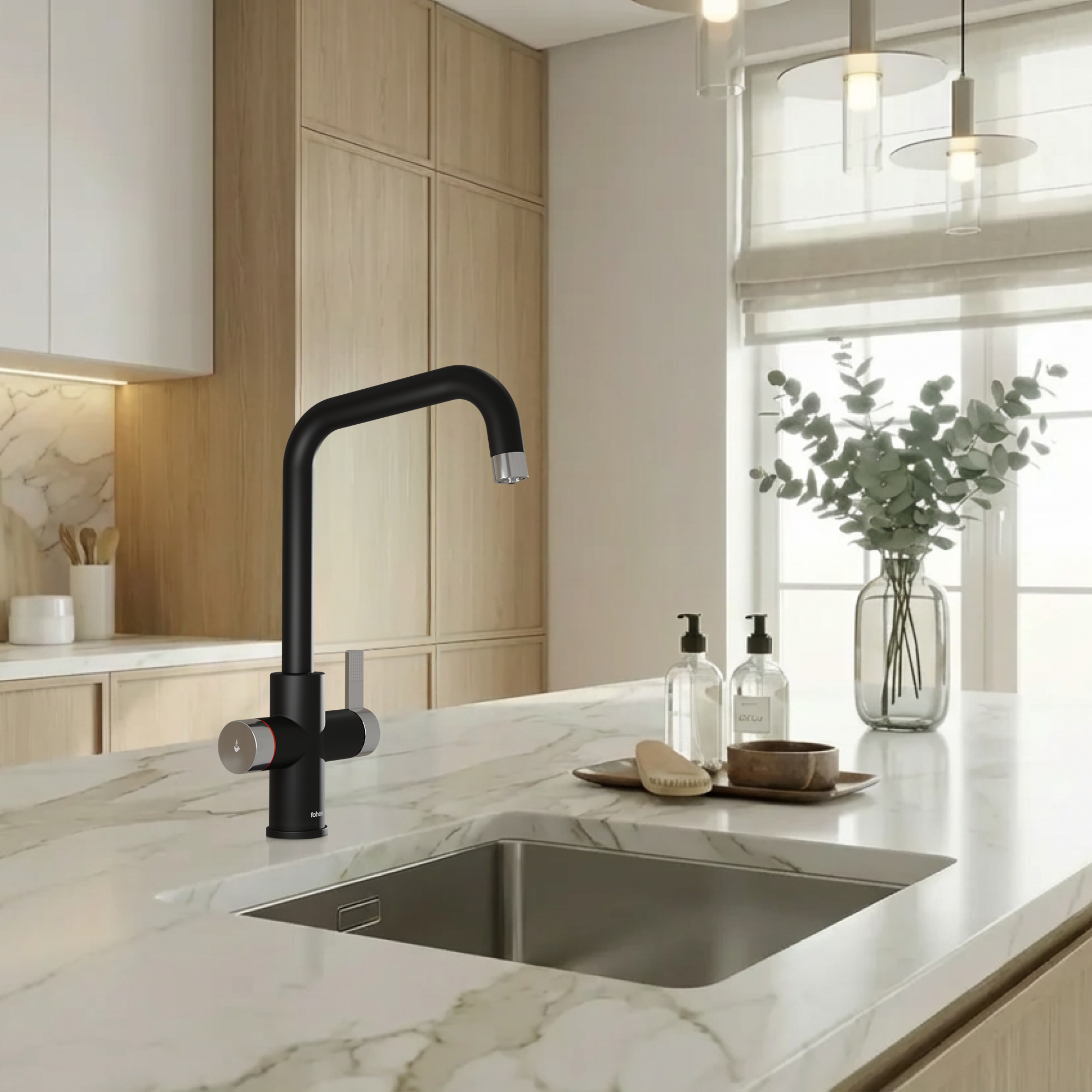 Image of Fohen 4-in-1 Fedina - Matt Black & Chrome Accents