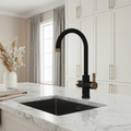 4-in-1 Fohen Fervente Touch - Matt Black with Patinated Brass Accents