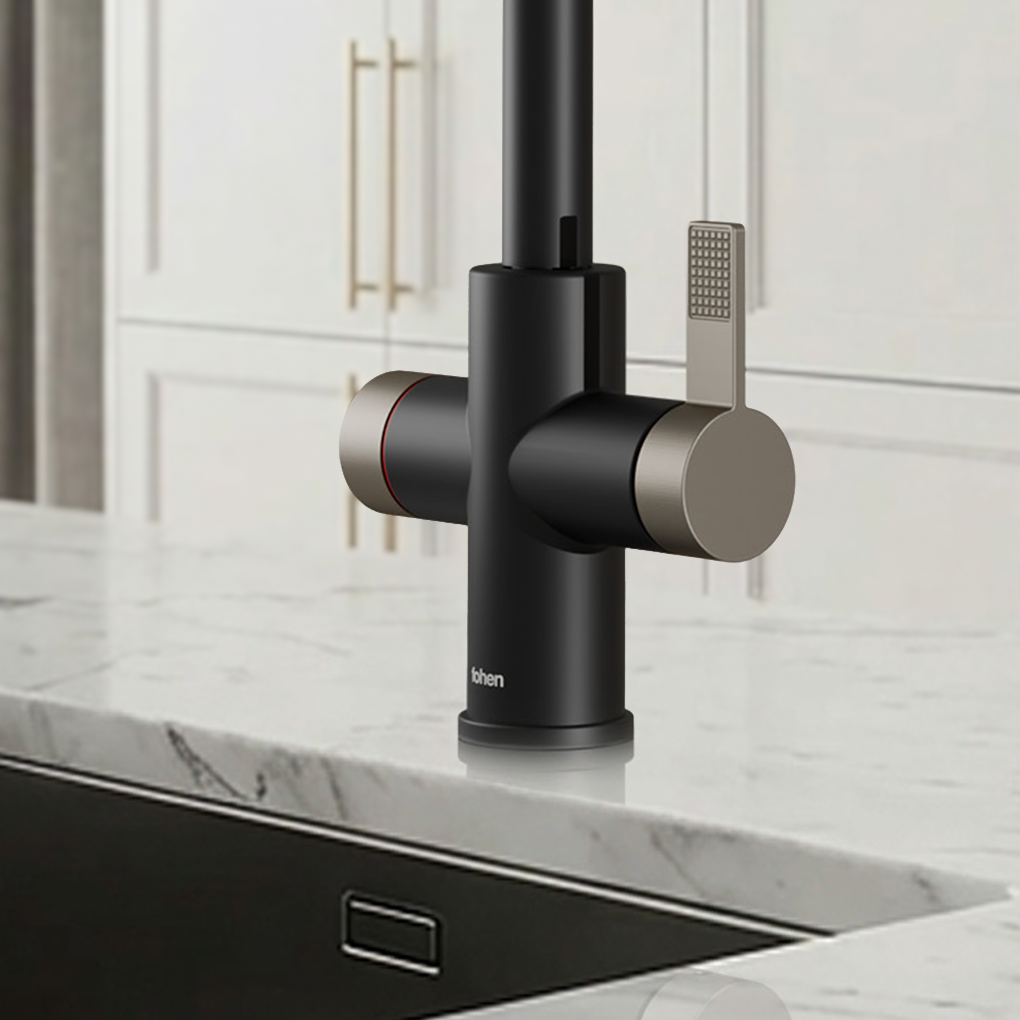 4-in-1 Fohen Fervente Touch - Matt Black with Nickel Accents