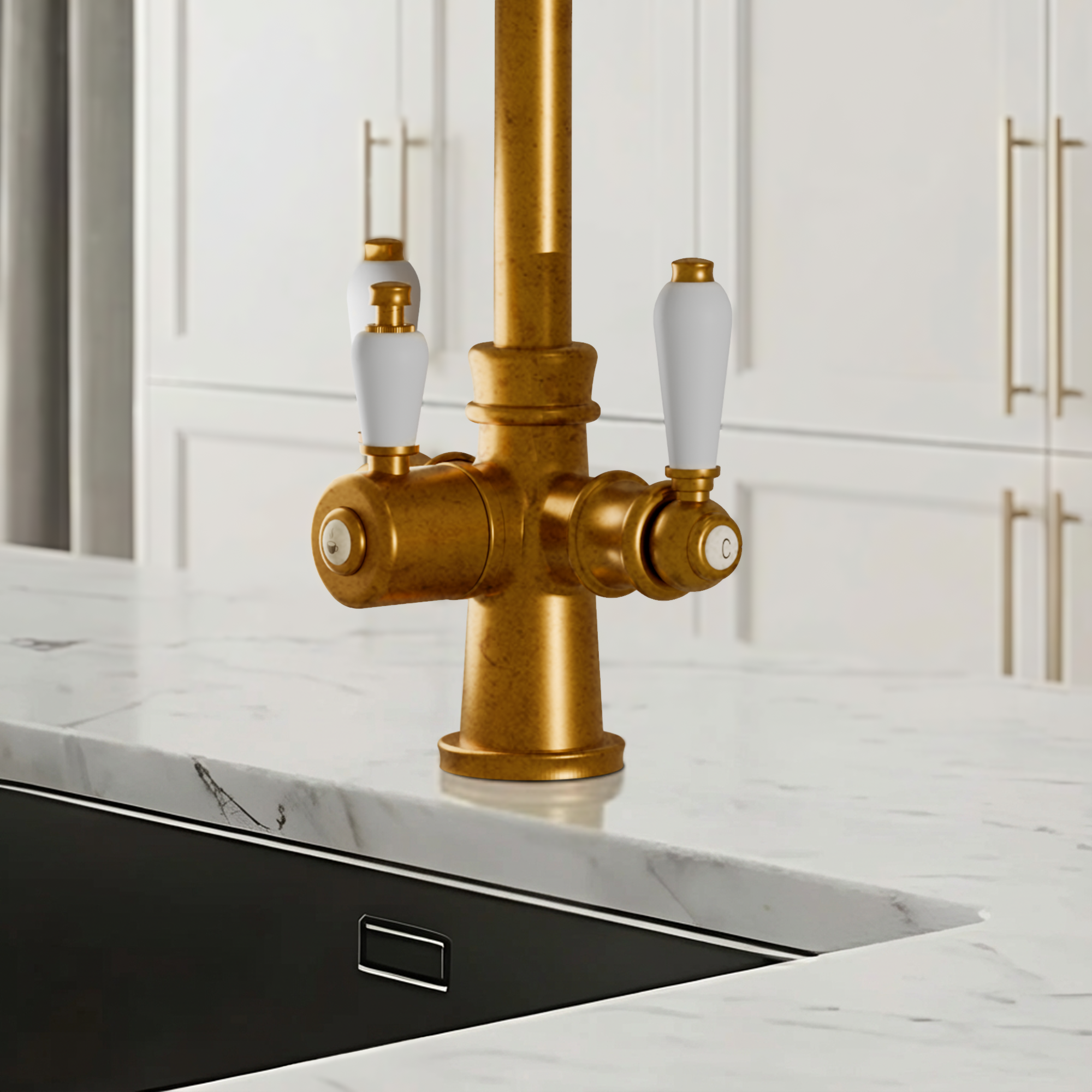 3-in-1 Fohen Holden Cruciform - Aged Brass