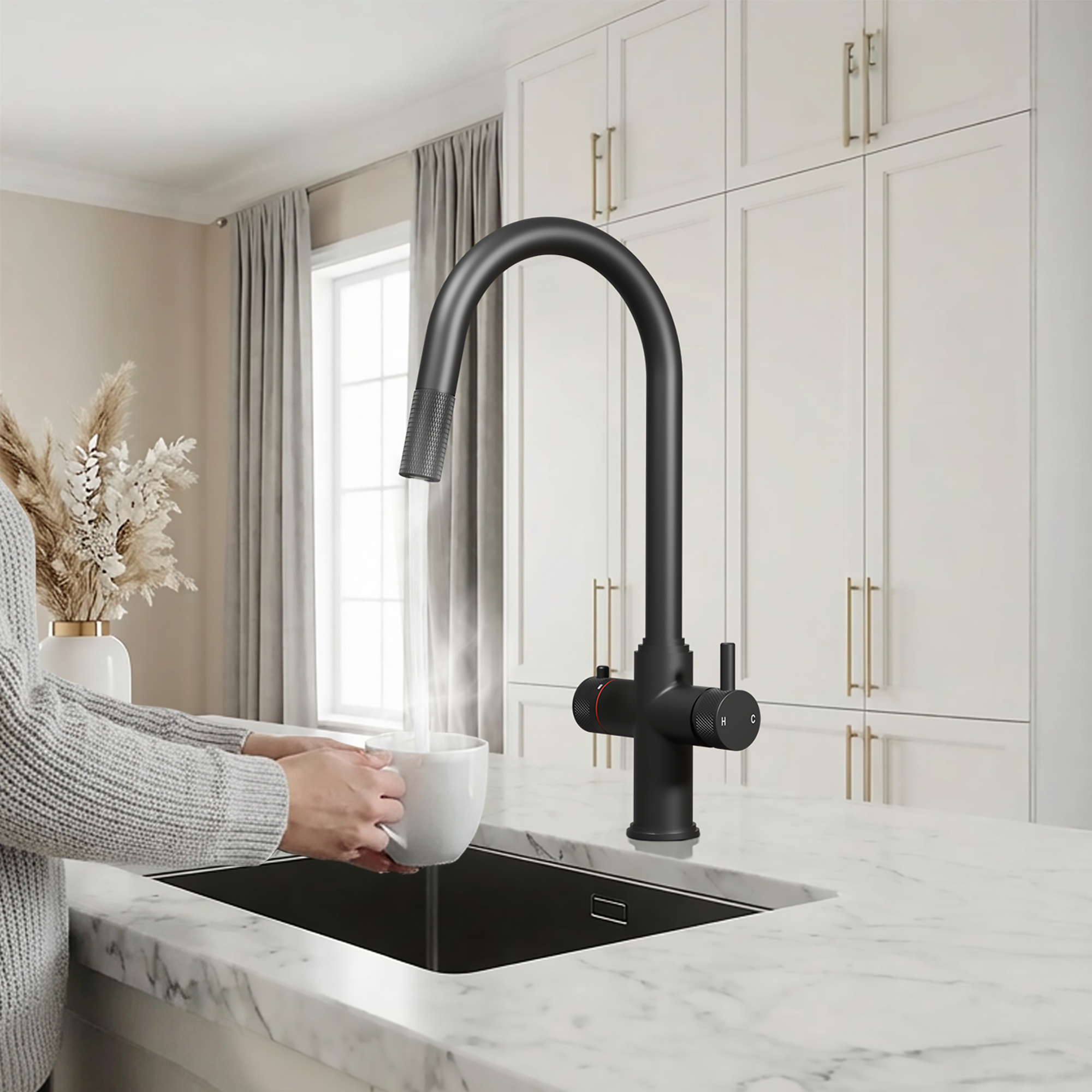 4-in-1 Fohen Kyros Pull Out - Matt Black