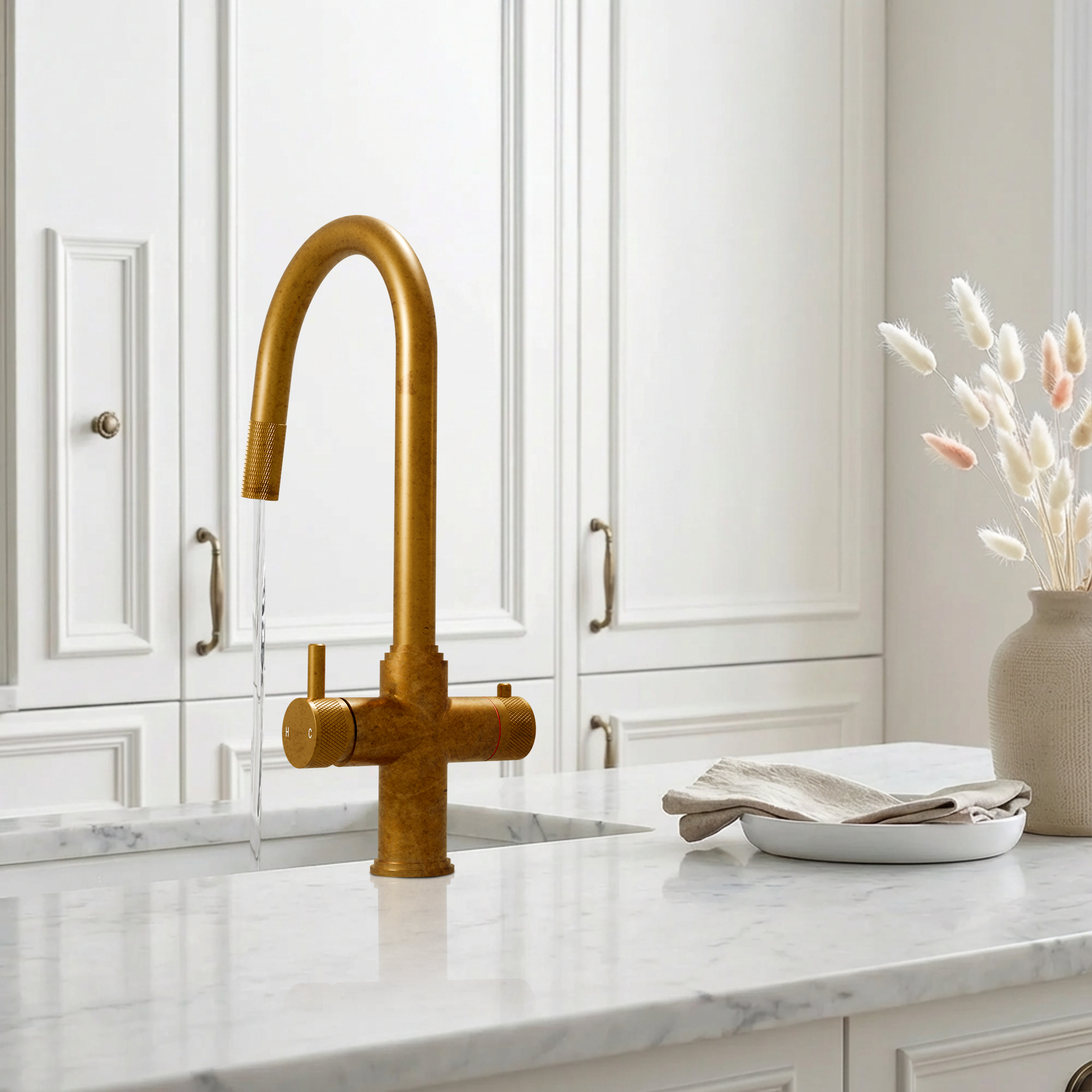 Image of Fohen Kyros 4-in-1 Pull Out Aged Brass