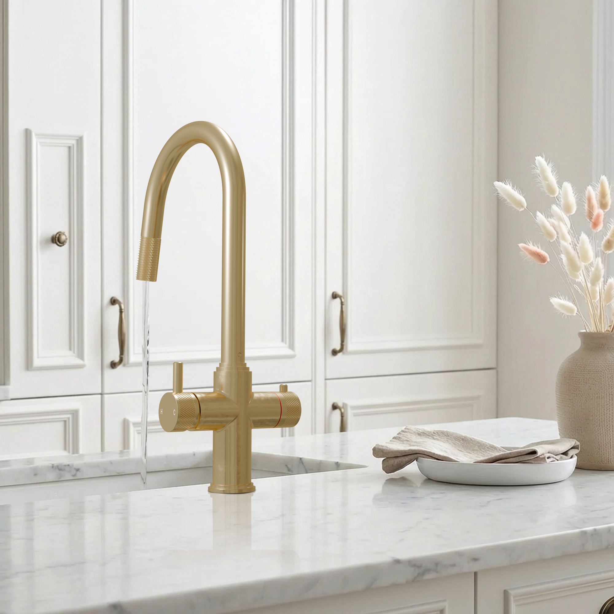4-in-1 Fohen Kyros Pull Out - Brushed Brass