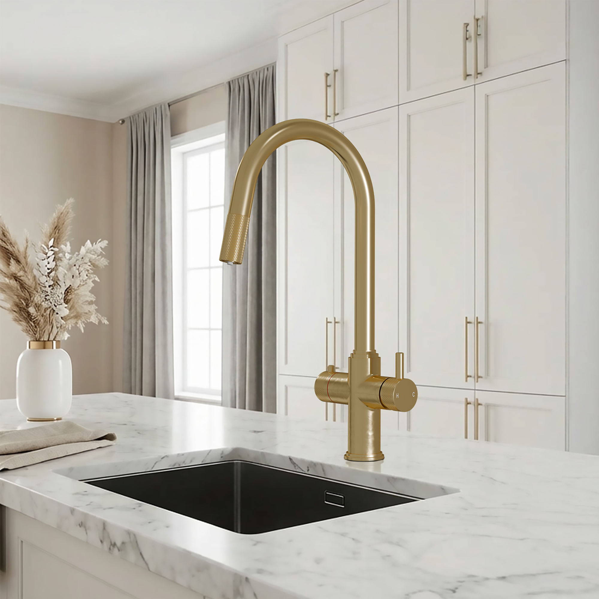 4-in-1 Fohen Kyros Pull Out - Brushed Brass