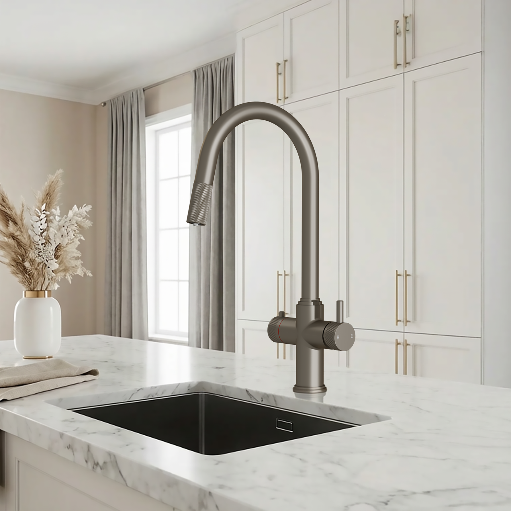 4-in-1 Fohen Kyros Pull Out - Brushed Nickel