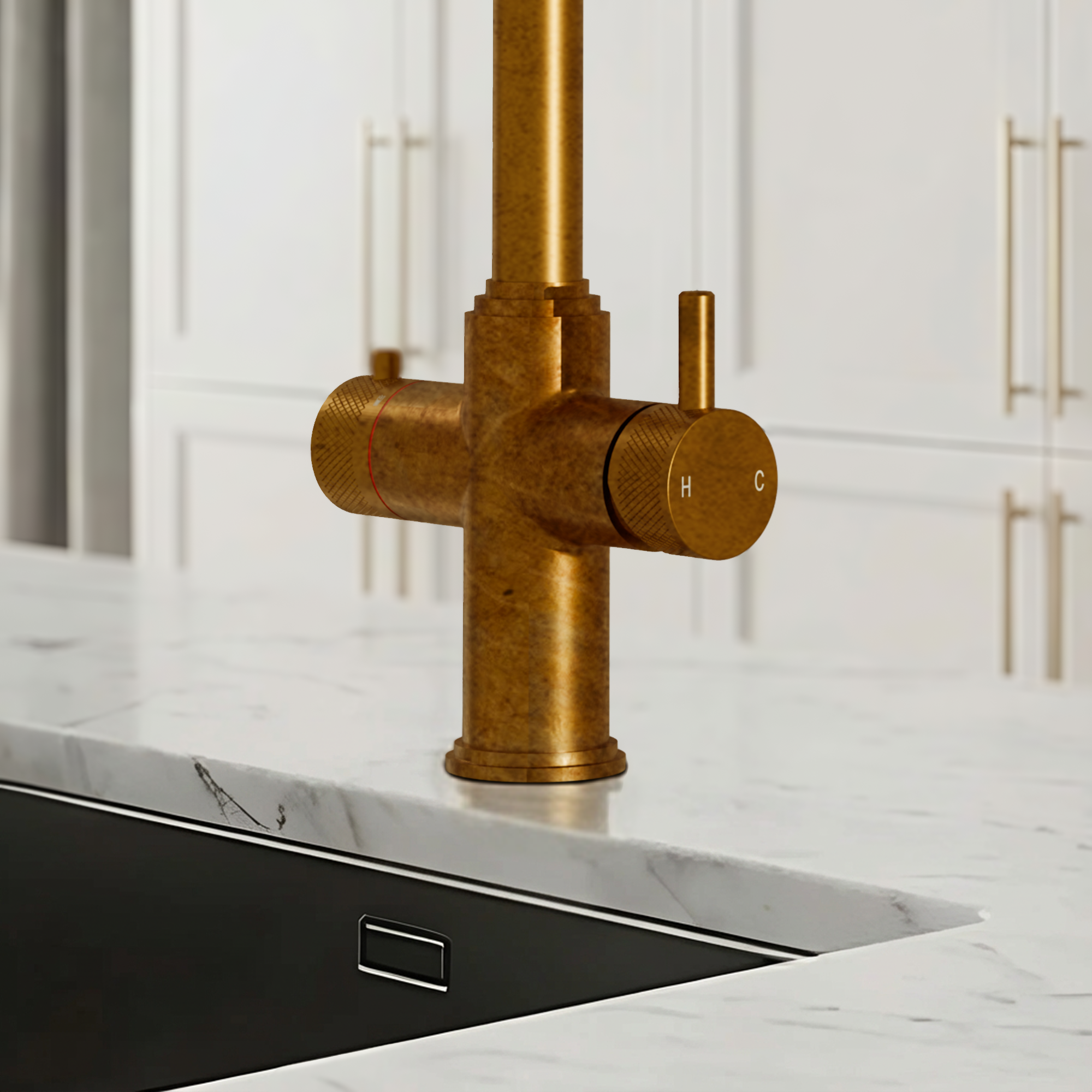 Image of Fohen Kyros 4-in-1 Pull Out Aged Brass