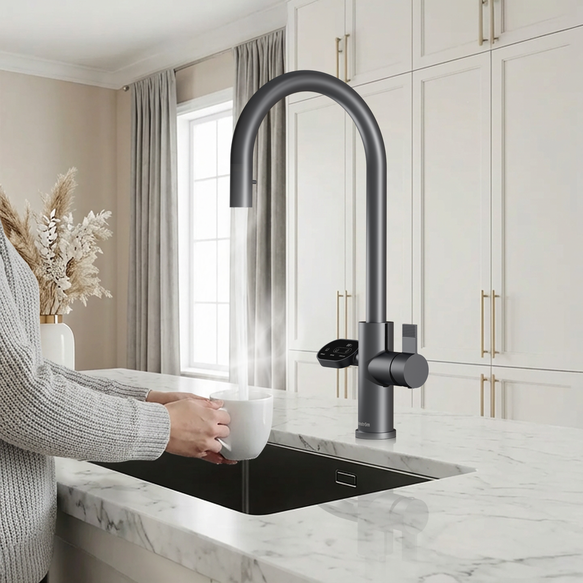 4-in-1 Hanström Nexa Digital Pullout - Brushed Gunmetal