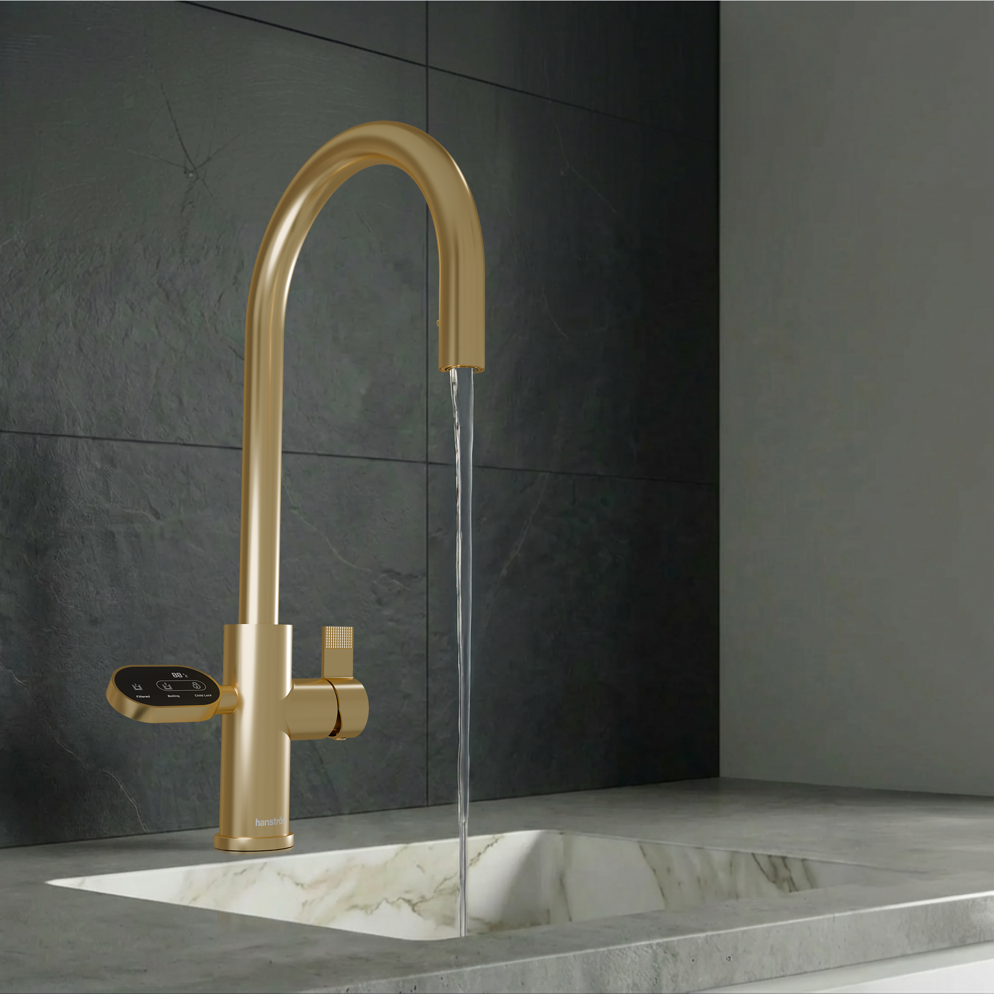 4-in-1 Hanström Nexa Digital Pullout - Brushed Gold