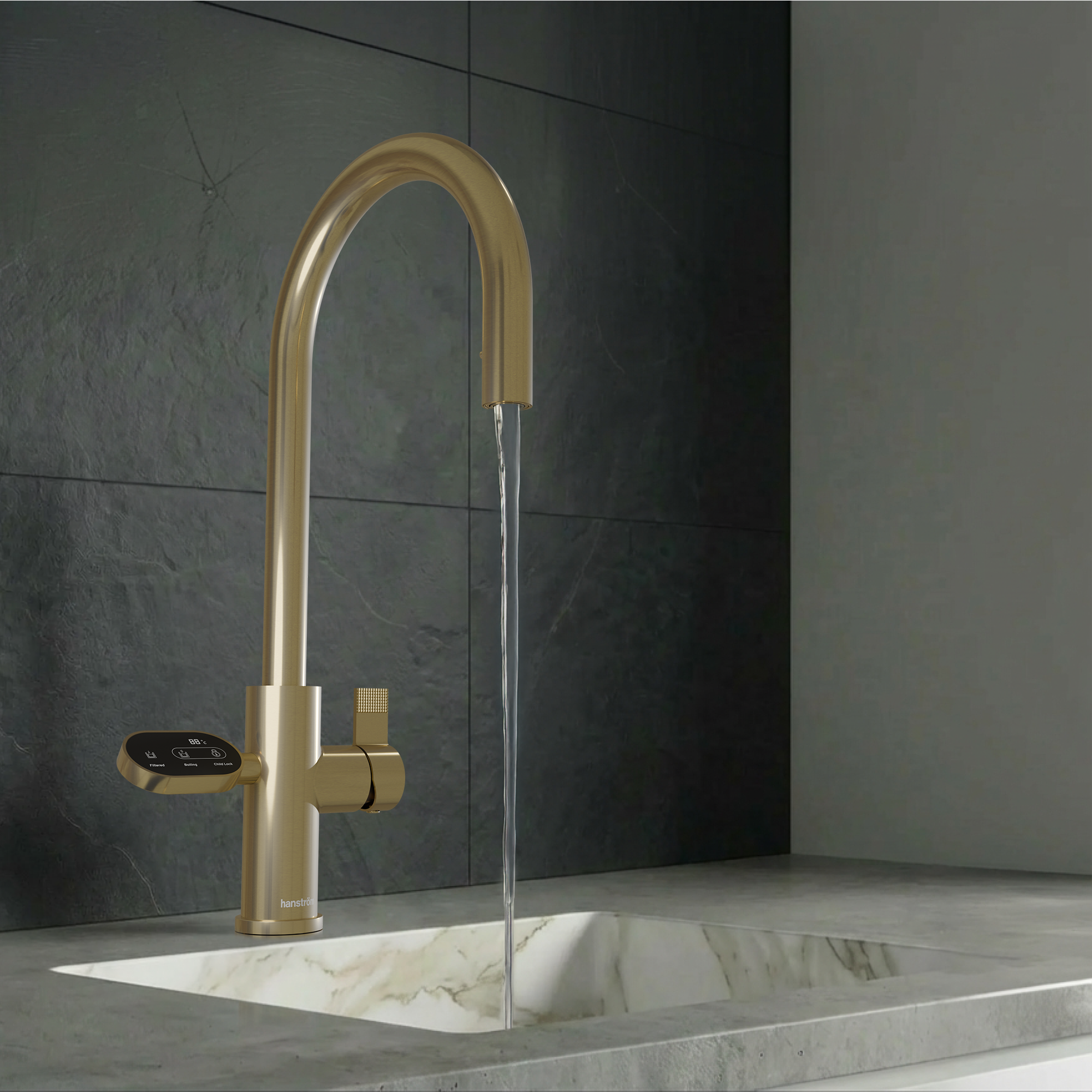 4-in-1 Hanström Nexa Digital Pullout - Brushed Brass