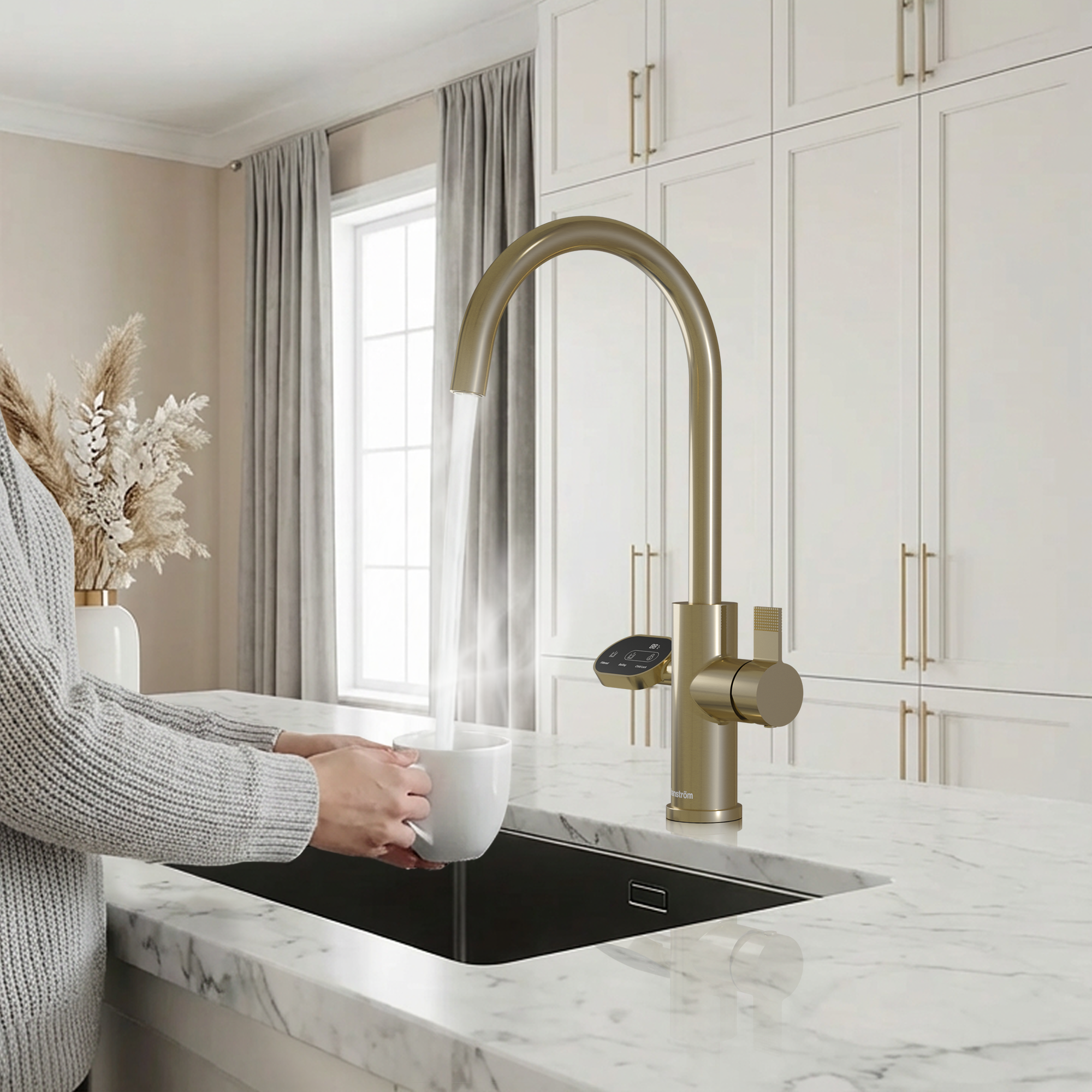 4-in-1 Hanström Nexa Digital - Brushed Brass