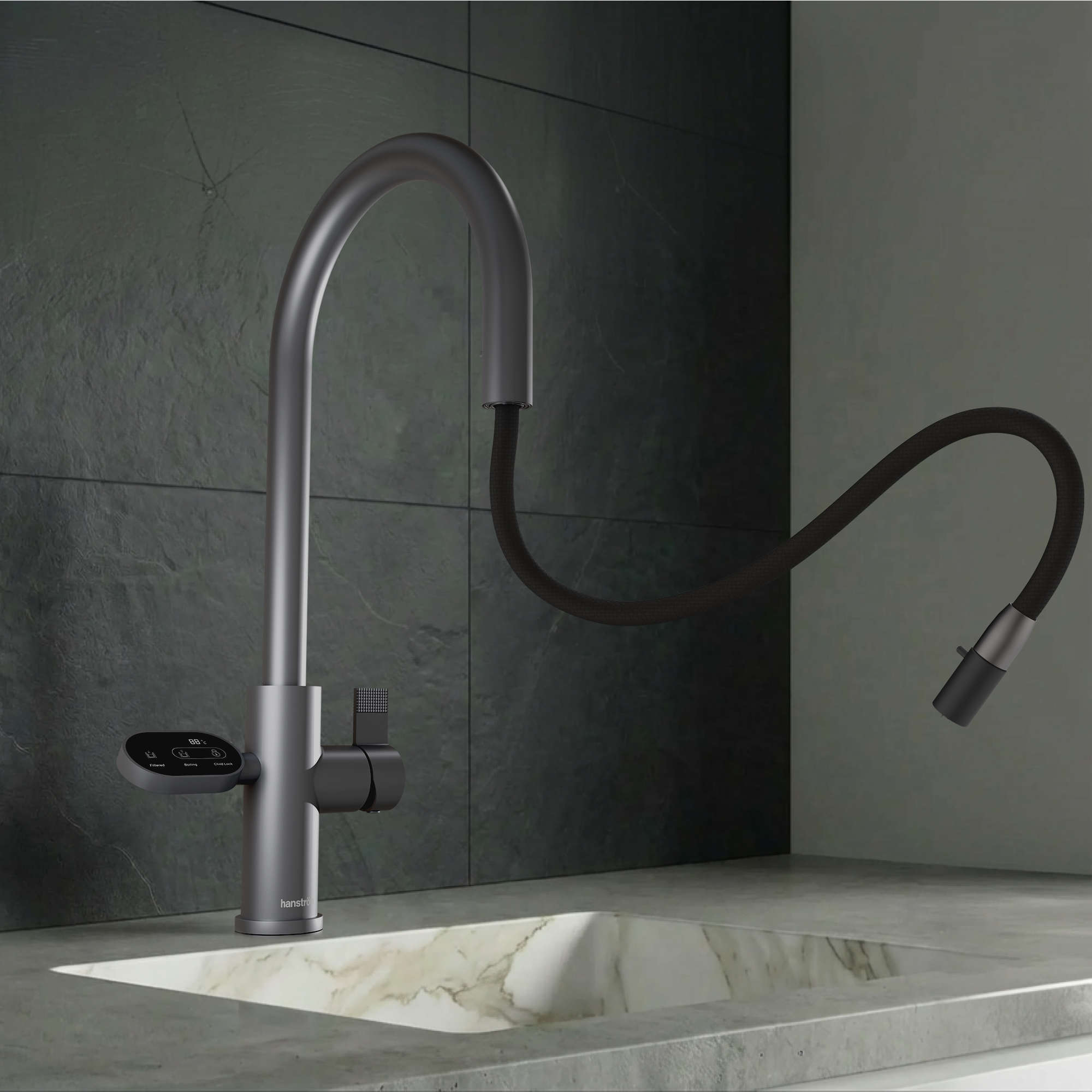 4-in-1 Hanström Nexa Digital Pullout - Brushed Gunmetal