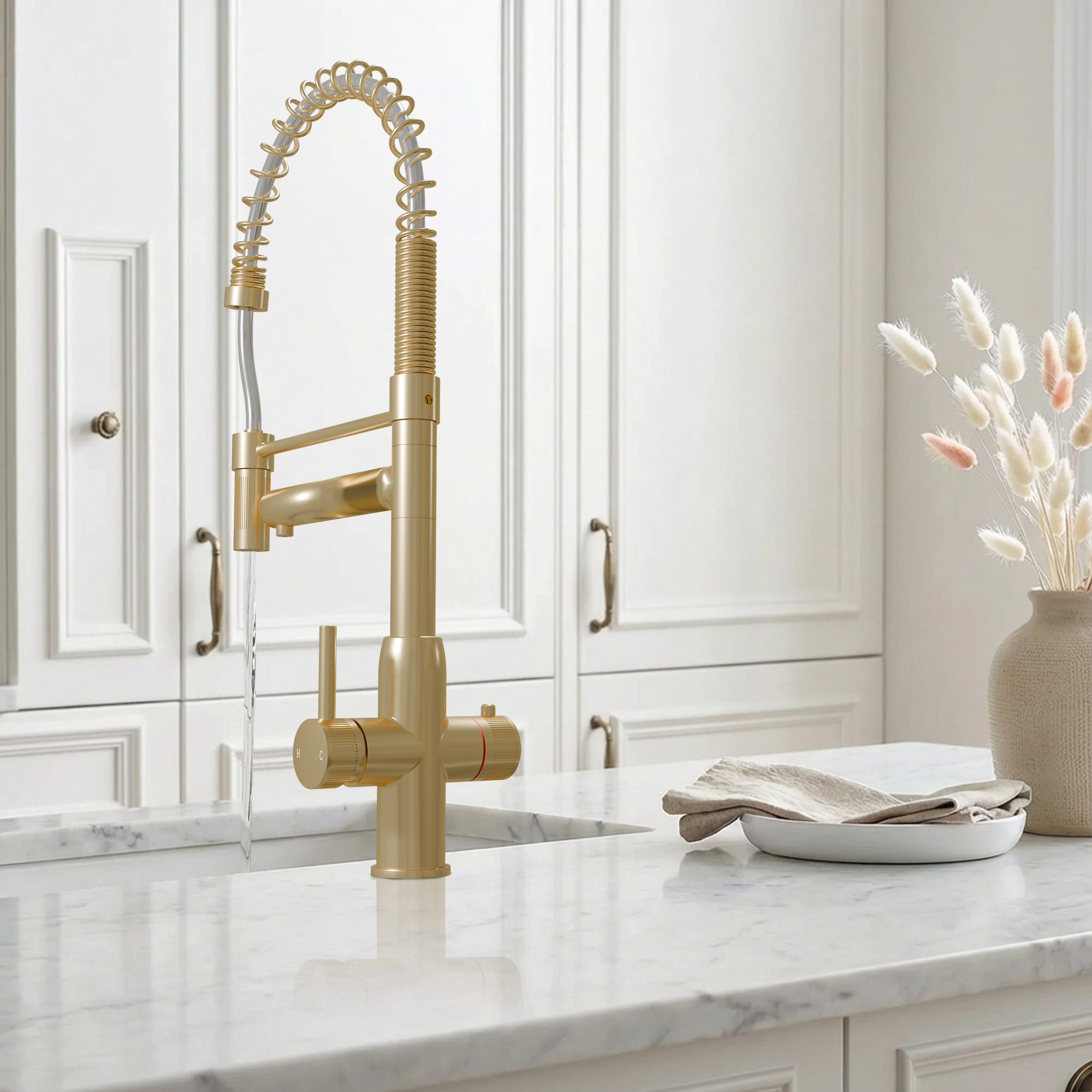 Image of Fohen Spring Pro 3-in-1 Brushed Brass