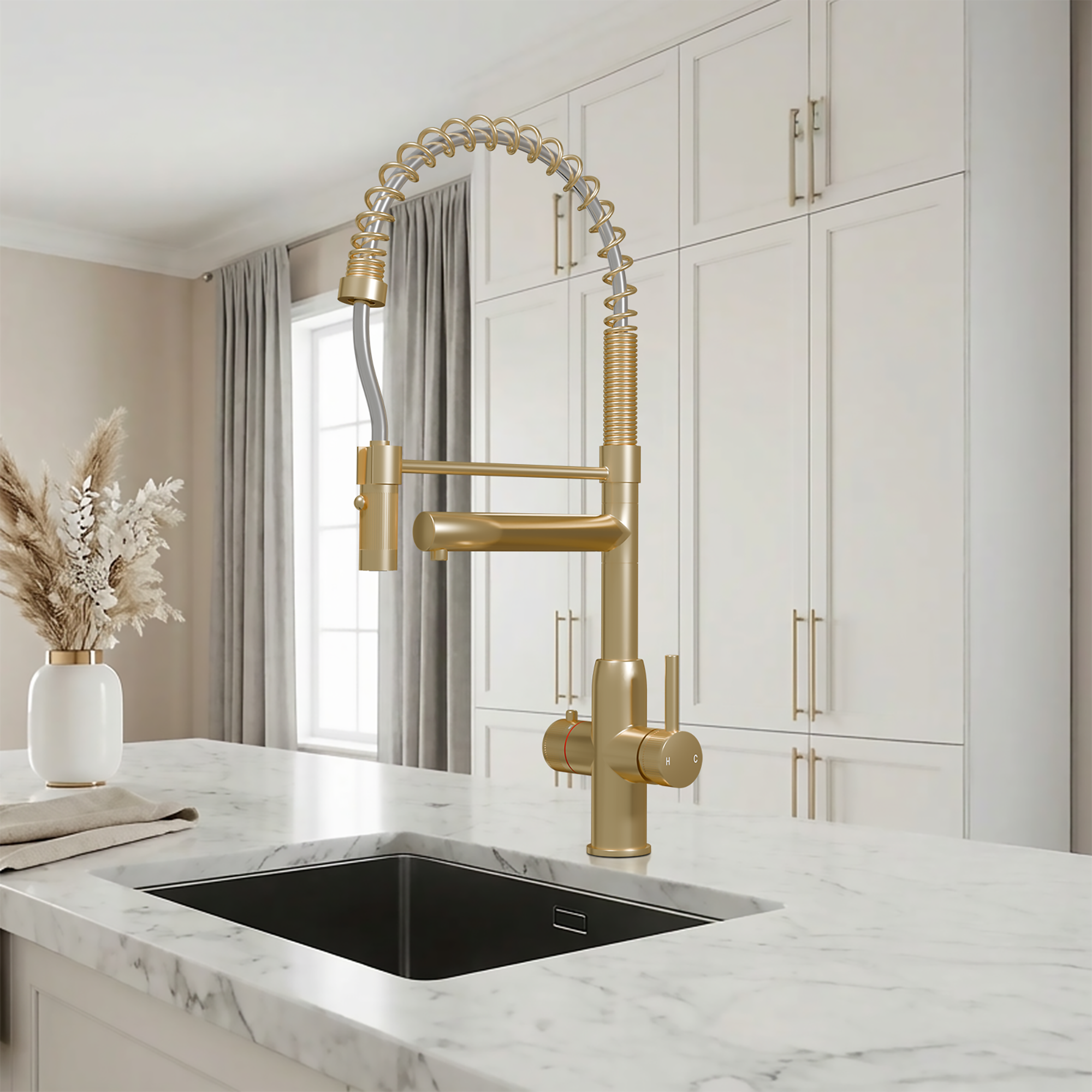 3-in-1 Fohen Spring Pro - Brushed Brass