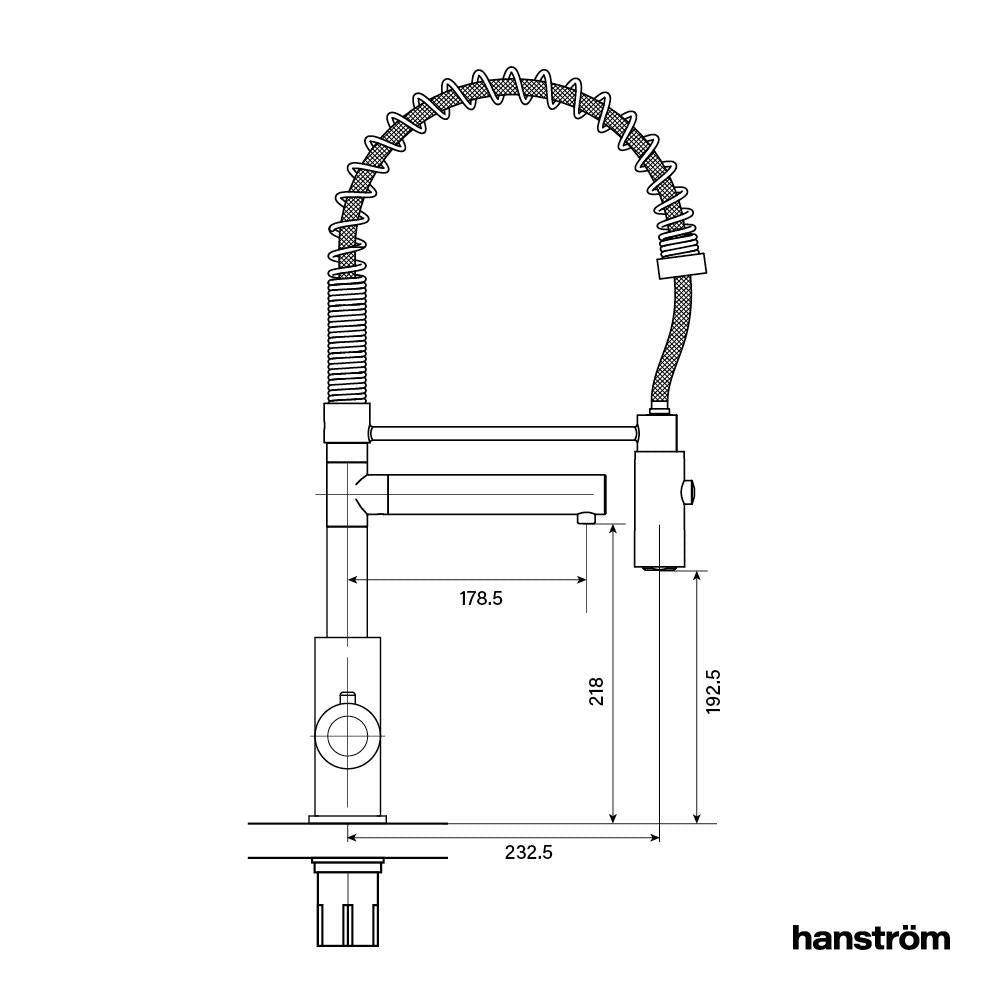 3-in-1 Hanström Aran Touch - Brushed Gold