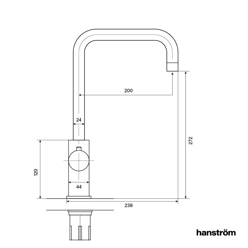 3-in-1 Hanström Lunen Touch - Brushed Gold