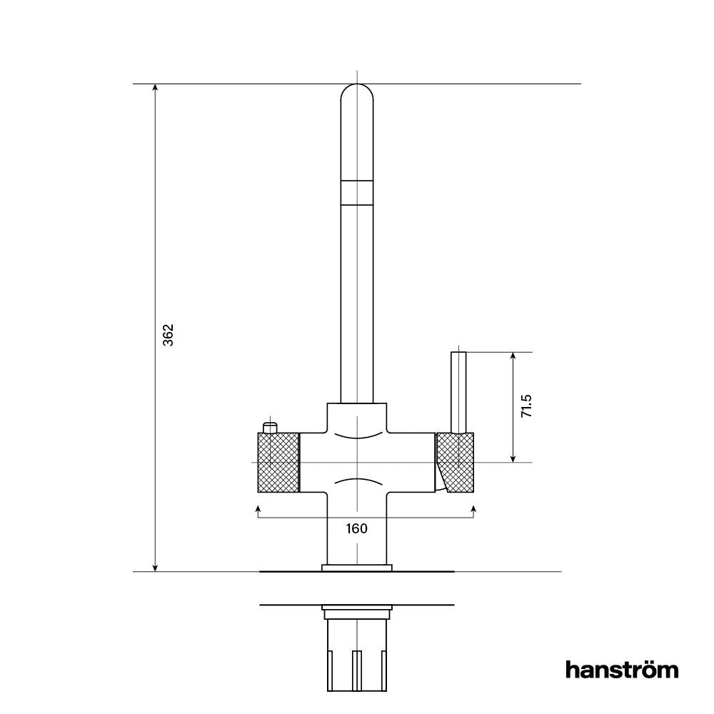 3-in-1 Hanström Lunen Touch - Brushed Gold