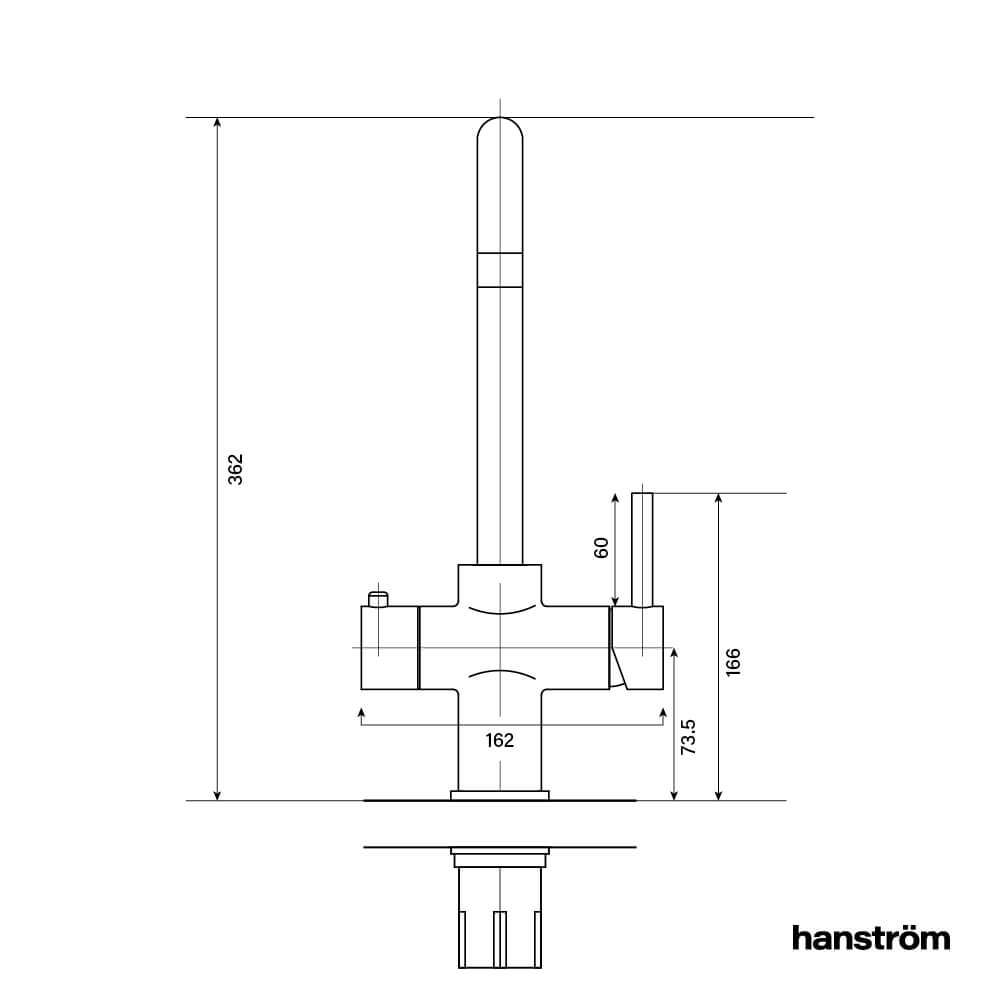 3-in-1 Hanström Lunen - Brushed Brass
