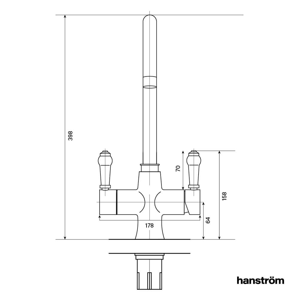 3-in-1 Hanström Storan - Brushed Gold