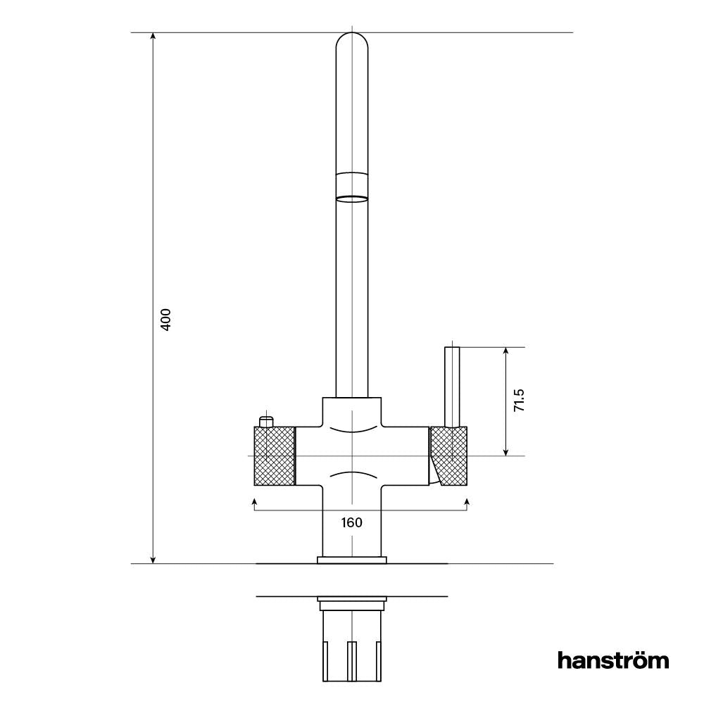 3-in-1 Hanström Ume Touch - Brushed Brass