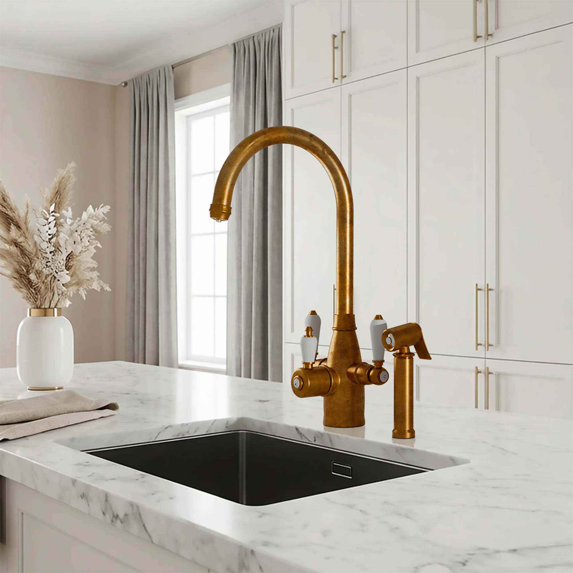 Image of Fohen Tate 3-in-1 + Spray Aged Brass