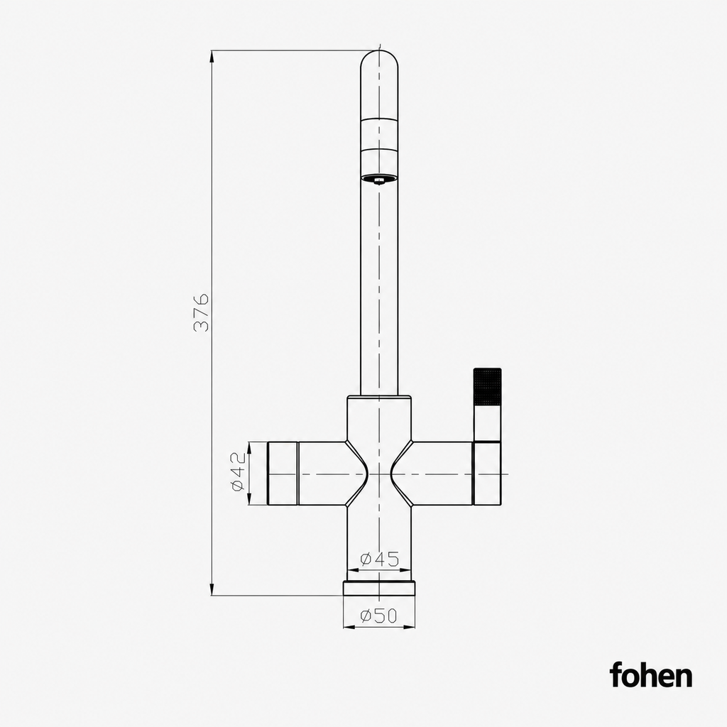 4-in-1 Fohen Fedina Touch - Matt Black & Patinated Brass Accents