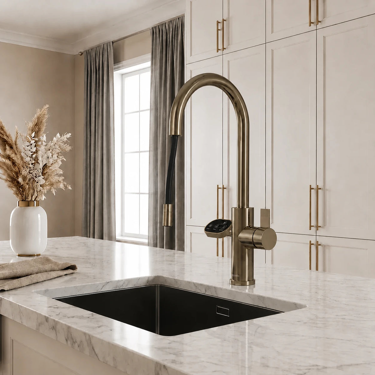 4-in-1 Hanström Nexa Digital Pullout - Antique Brass