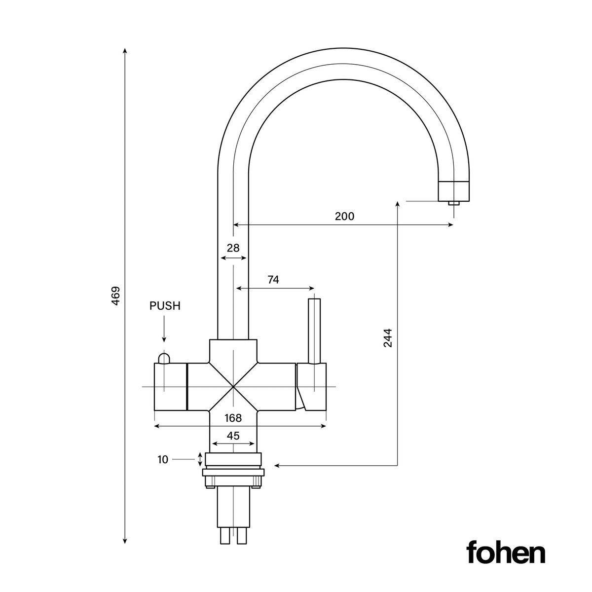 4-in-1 Fohen Areli+ - Brushed Brass