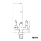 Fohen TK01U Fohën Fahrenheit | Brass Instant Boiling Water Tap