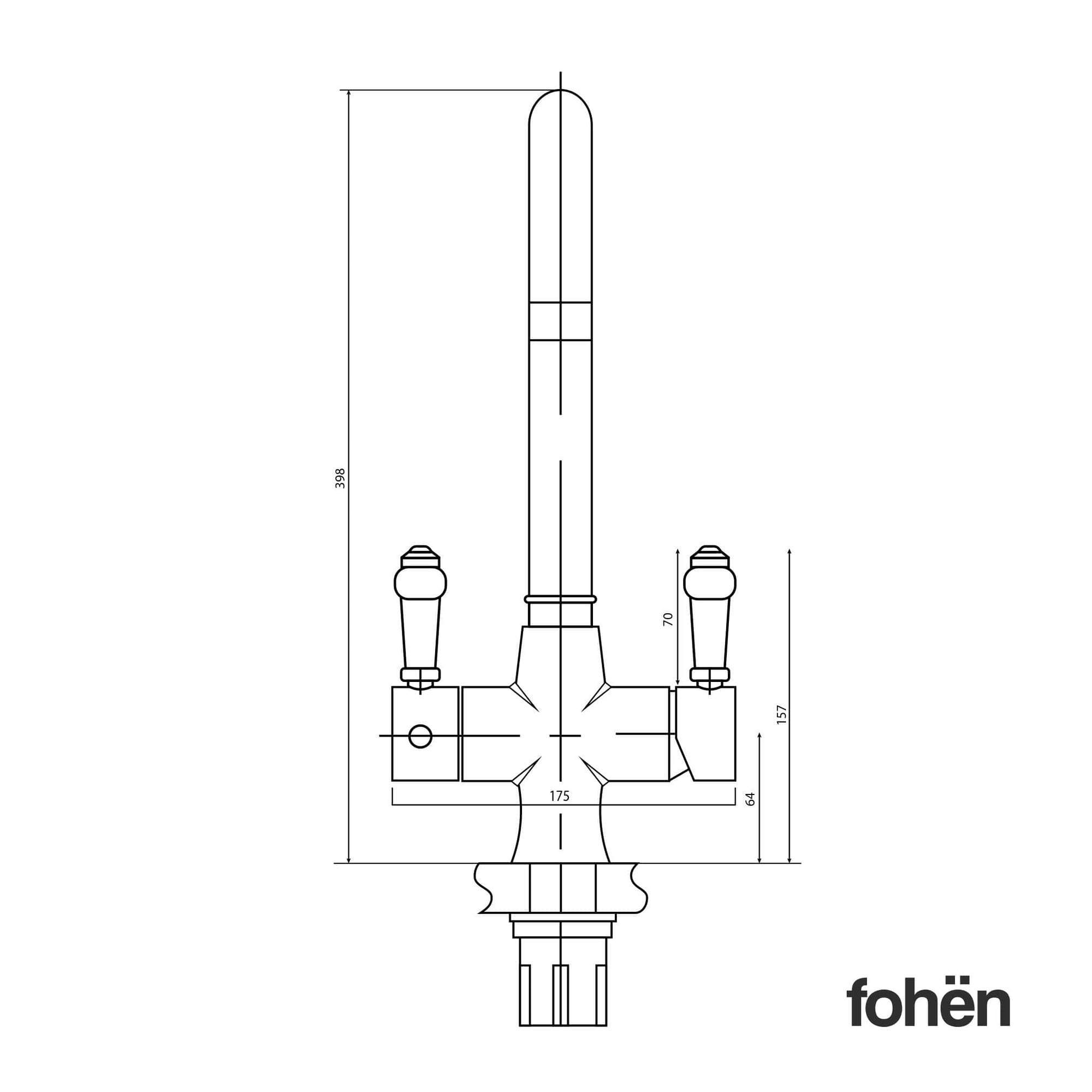 Fohen TK01U Fohën Fahrenheit | Brass Instant Boiling Water Tap