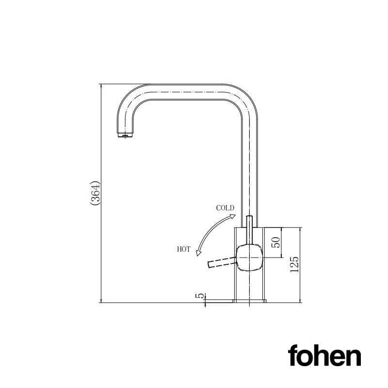 Image of Fohen CK05CG Fohën Figaro Brushed Gold Boiling Water Tap