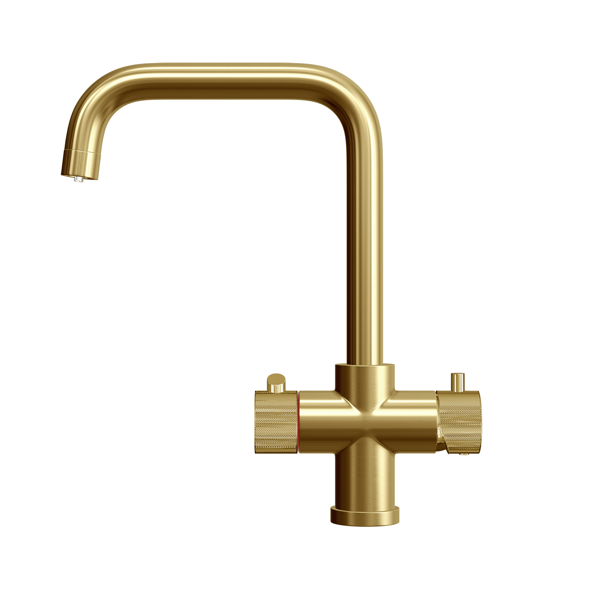 Image of Fohen Fohen Flagro Brushed Gold Instant Boiling Water Kitchen Tap