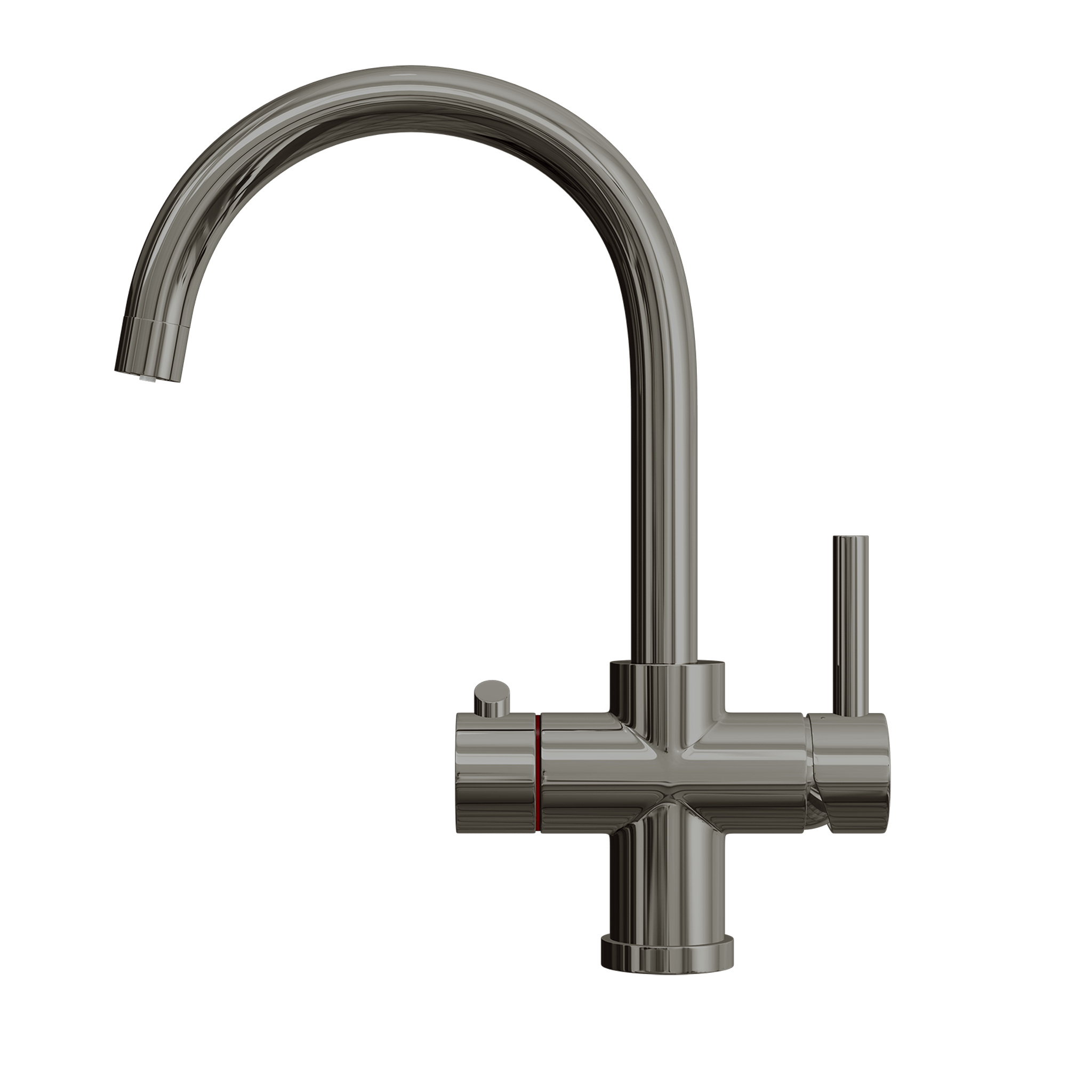 Image of Fohen CK02PM Fohën Fahrenheit Brushed Gunmetal Grey Boiling Water Tap